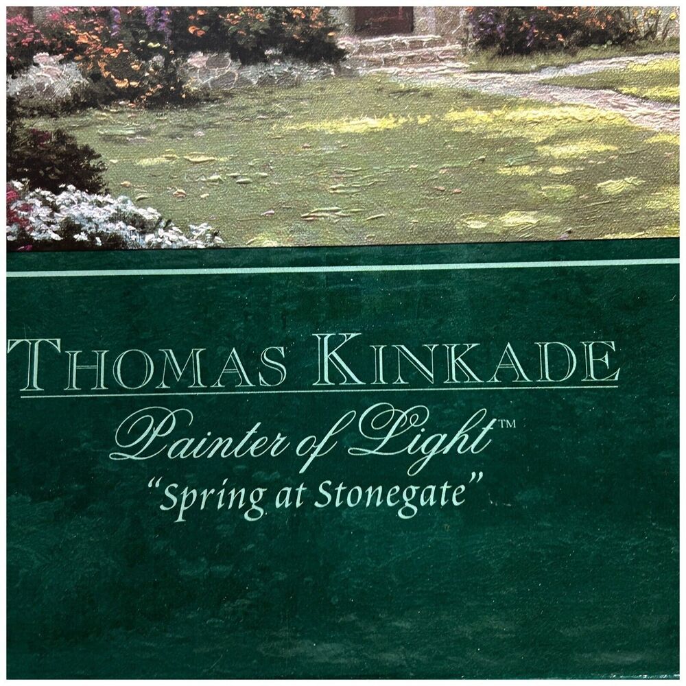 Thomas Kinkade Puzzle NEW Spring at Stonegate 1000 Pc Cottage Garden Landscape - Picture 3 of 4
